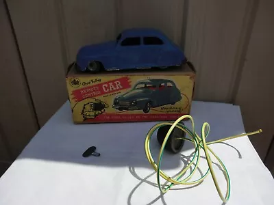 Chad Valley Vintage Remote Control Car Blue Working Boxed Circa 1950's Good Cond • £35