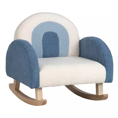 Kids Rocking Chair Children Armchair Velvet Upholstered Sofa W/ Solid Wood Legs • $77.95