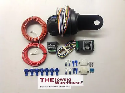 13 Pin Euro Electric Towbar Towing Wiring Kit Charging 7way Bypass Relay Canbus • £61.99