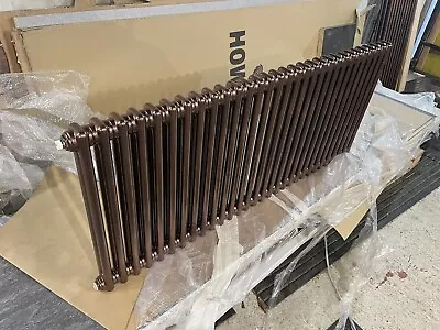 Horizontal 2 Column Radiator Hammered Copper Zehnder Acova 600/1226mm 4000btu • £295