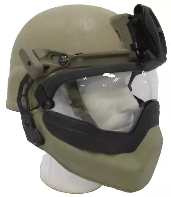 MEDIUM ADVANCED COMBAT HELMET W. REVISION FACE SHIELD &VIPER MANDIBLE GUARD • $600