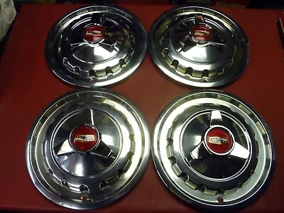 Vintage Nos 1957 Chevy Belair 150/210 Three Bar Spinner Hubcaps Wheel Covers • $1100