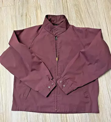 London Fog Vintage Bomber Jacket Burgundy (Size: Large) - Unisex • $25.99