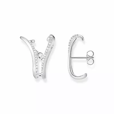 Genuine THOMAS SABO Ear Studs Wave With Stones • $164.50