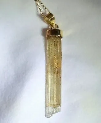 Handmade Natural Csarite Crystal(Diaspore Zultanite) Solid  9K Gold Pendant • $512.90