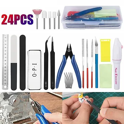 24PCS Gundam Modeler Basic Tool Set Craft Kit Car Model Hobby Building Repairing • $16.48