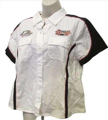 Harley Davidson Screaming Eagle Racing White Women's Polo Shirt. New • $22.99