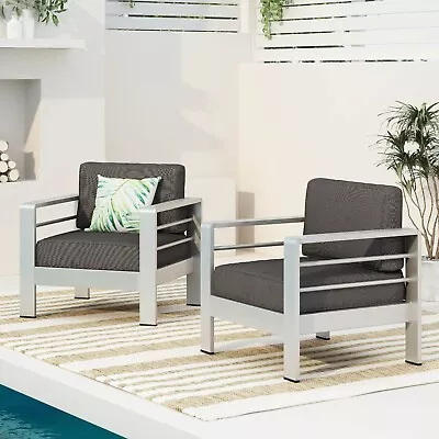 Coral Bay Outdoor Club Chairs W/ Water Resistant Cushions • $526.11