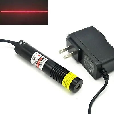 18x100mm Positioning 650nm 200mw Focus Red Clear Line Laser Module 5V Adapter • £34.98