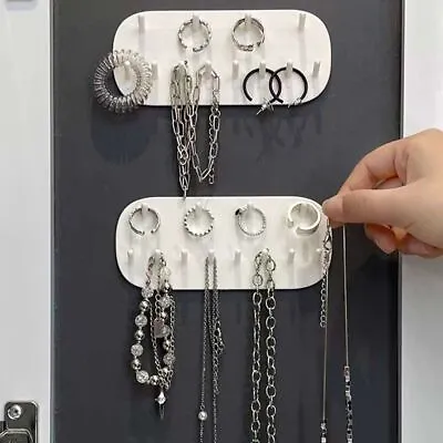 Adhesive Jewelry Earring Necklace Hanger Holder Organizer Wall Mount • $10.57