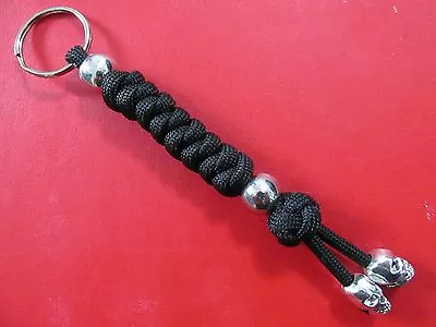 £3.95 • Buy Quirky Skulls Paracord Keyring *Fun Gift Him Her * Gothic Biker EDC Prepper Surv