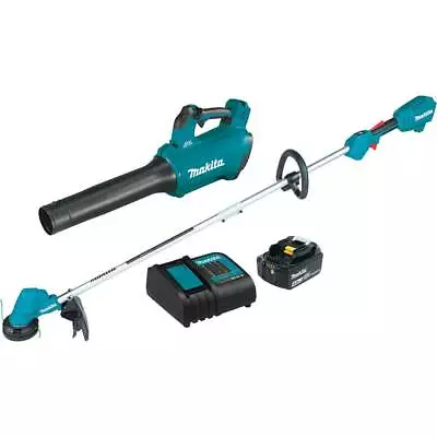 Makita XT287SM1 18V LXT Li-Ion Brushless Cordless Trimmer/Blower Combo Kit • $359