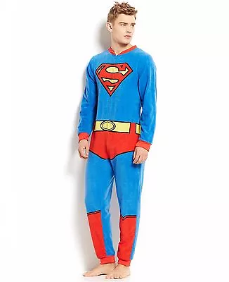 New Superman Briefly Stated  Mens One-Piece Pajama Suit • $29.95