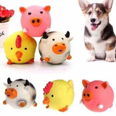 Chicken Cow Pig Pet Toy Pet Supplies Dog Toys Pet Squeak Toys Dog Chew  Toys • £5.73