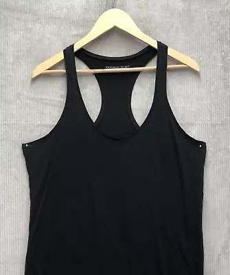 Victoria Secret Tank Dress M/L Black Sleeveless Racerback 2 Side Splits • $14.04