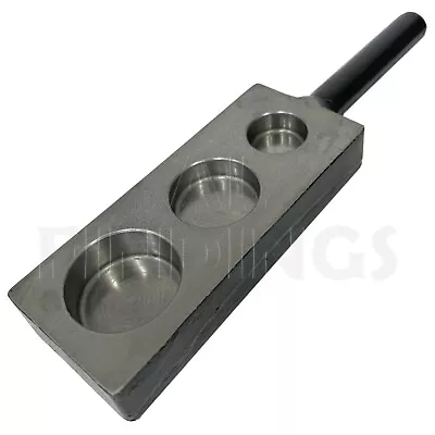 £27.99 • Buy Steel Ingot 3 In 1 Mould Silver Gold Bar Foundry Melting Casting Metal Tool