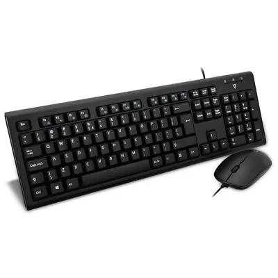 £23.01 • Buy V7 USB Wired Keyboard And Mouse Desktop Combo (UK) PS2 Adaptor (English Layout)