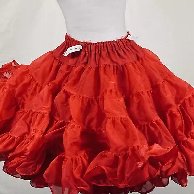 Square Dance Petticoat Red Vtg Partners Please Malco Modes #592 S • $89