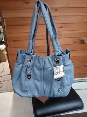 B MAKOWSKY Shoulder Bag. Genuine Leather  Blue • $59.99