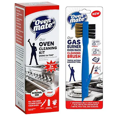 £20.37 • Buy OVEN MATE Cleaning Kit Brush Gel Cooker Hob Cleanser Gas Burner BBQ Scraper