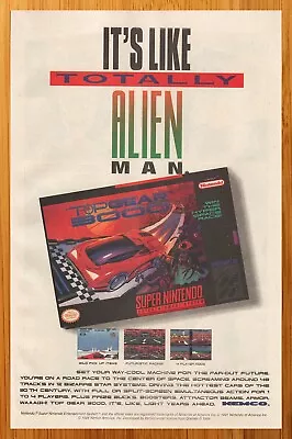 1995 Top Gear 3000 Super Nintendo SNES Vintage Print Ad/Poster Racing Game Art • $14.99