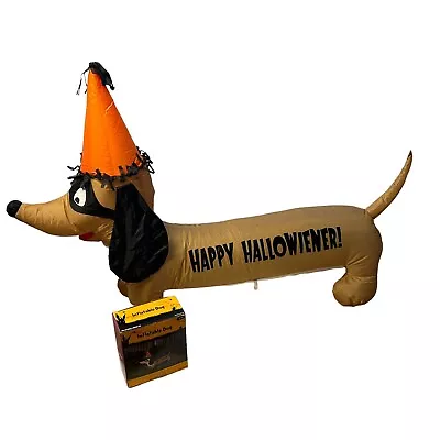 4.5 Ft Happy Hallowiener Dachshund Wiener Dog Air Blown Inflatable Halloween • $35.99