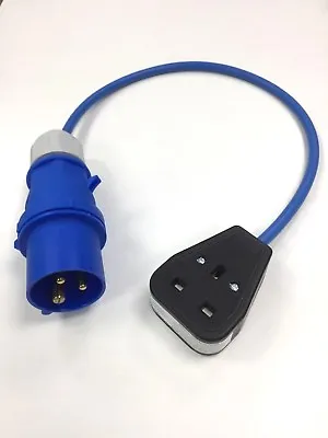 240volt 16amp Blue Plug To UK Single Socket. Generator/Campsite Fly Lead • £7.99