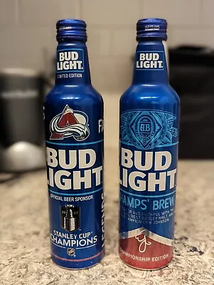 $10 • Buy 2 Colorado Avalanche 2022 Stanley Cup Champs Bud Light - Empty Aluminum Bottles