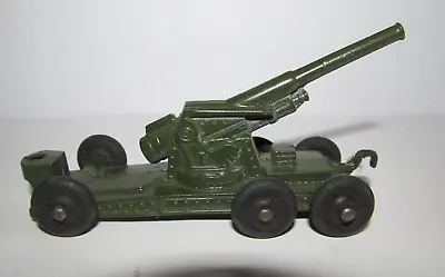 Vintage Tootsietoy Green 6 Wheel Anti-Aircraft Howitzer Military Metal Cannon • $17.99