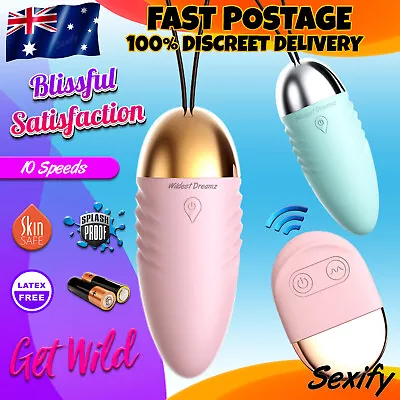 Vibrator G Spot Dildo Bullet Egg Adult Wireless Remote Control Women Sex Toy • $13.95