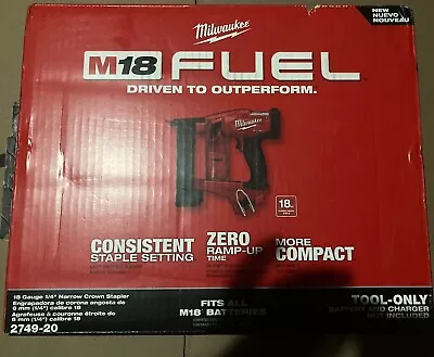 Milwaukee 2749-20 M18 FUEL 18V 18-Gauge 1/4  Narrow Crown Stapler - Bare Tool • $280