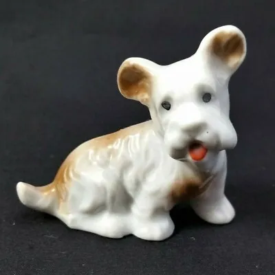 Vintage Terrier Dog Figurine Made In Occupied Japan White Tan Scotland Skye  • $15.95