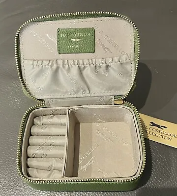 Paul Costelloe - Quality- Real Leather  Jewellery Box- In Green -rrp £ 49 New ! • £34.95