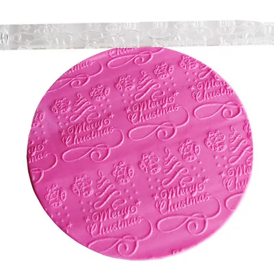 £6.25 • Buy Embossed Rolling Pin Merry Christmas Fondant Icing Cake Decorating Pastry Crafts