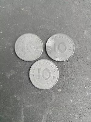 Three Germany 10 Reichspfennig 1943(ADF) • £5