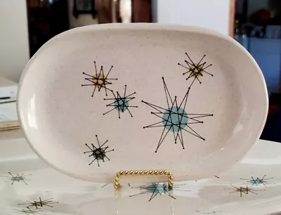 Franciscan Atomic Starburst Mid-Century Oval Butter Dish Plate BOTTOM ONLY • $65