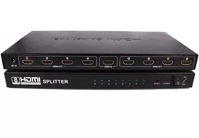 8 Port Out Premium Hdmi Uhd 4kx2k 3d  Splitter Amplifier 4xem High Resolution105 • $100