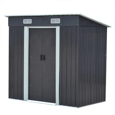 Metal Garden Shed 6 X 4 Heavy Dut Outdoor Storage Sheds With Base Foundation • £185.95