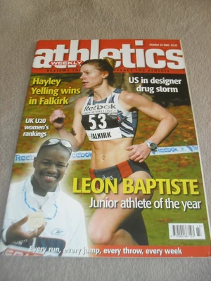 £0.99 • Buy Athletics Weekly Magazine Issue October 22 2003 Hayley Yelling,Leon Baptiste