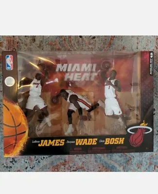 McFarlane NBA Miami Heat LeBron James Dwyane Wade Chris Bosh Figures Series 19 • $259.99