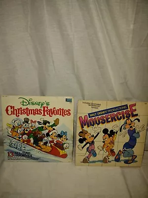 Set Of 2 Walt Disney Vinyl Records-mousercise And Christmas Favorites  • $39.99