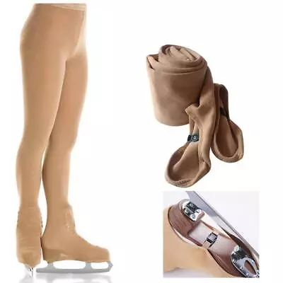 £12.53 • Buy Girls' Pro Ice Skating Tights Over The Boot Cover Figure Compression Skate Pants