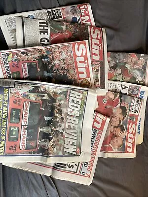 Manchester United 1999 Treble Winners Newspapers Manchester Evening News Sun • £45