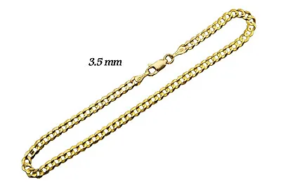 Gold Authentic 14k Solid Gold Men/women Cuban Link Bracelet Sz  7 - 9   • $231.28