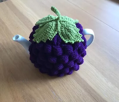 £16.50 • Buy Handmade Knitted Blackberry Tea Cosy For A Medium Or Large Tea Pot. Crochet Gift