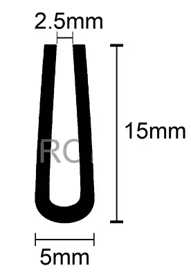 Rubber Edge Trim Edging 39-589 U Channel U Shape Per Meter • $4.50