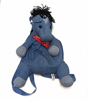 Aurora A&A Plush Blue Horse Pony Unisex Child Backpack Bag 19 L • $26.09