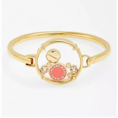 Marc Jacobs Bracelet Floating Charms Hinge Cuff Bangle Gold New $118 • $87.50