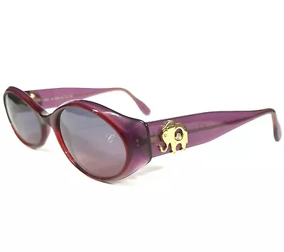 £114.80 • Buy Chopard Sunglasses C553 20 6056 Purple Red Round Oval Frames With Blue Red Lens
