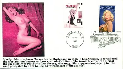 2967 MARILYN MONROE FDC Featuring Famous 1949 Nude Pose By Tom Kelley (1995) • $8.50